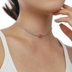 [Solara Jewelry ]2.0 Karat aufwendige Halskette mit Smaragdschliff