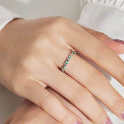 [Solara Jewelry ]きらめく鮮やかなラウンドシェイプのデイリーリング
