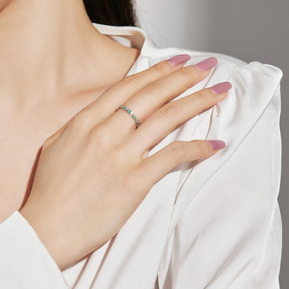 [Solara Jewelry ]きらめく鮮やかなラウンドシェイプのデイリーリング