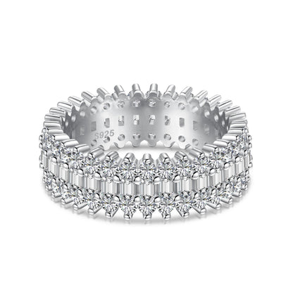 [Solara Jewelry ]Verzierter farbenfroher Radiant-Schliff Alltagsring