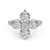 [Solara Jewelry ]Four-Leaf Clover Eight-Pointed Star Ring