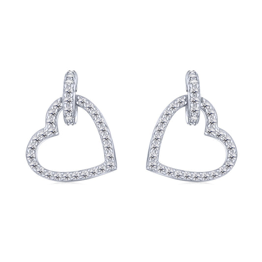 [Solara Jewelry ]Zierliche herzförmige Ohrringe