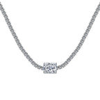 [Solara Jewelry ]2.0 Karat aufwendige Halskette mit Smaragdschliff