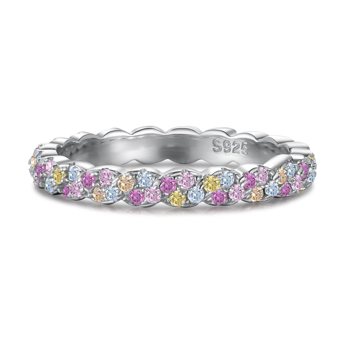[Solara Jewelry ]Zierlicher überschwänglicher runder Alltagsring