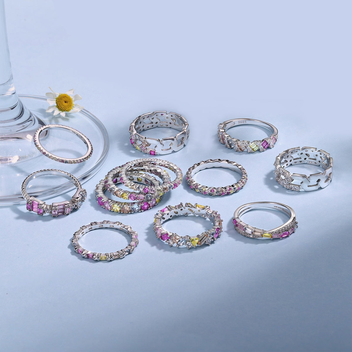 [ソララジュエリー] 輝くラウンドカット デイリーリング