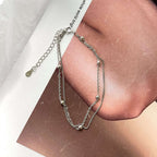 [Solara Jewelry ]繊細なビーズ二連ブレスレット