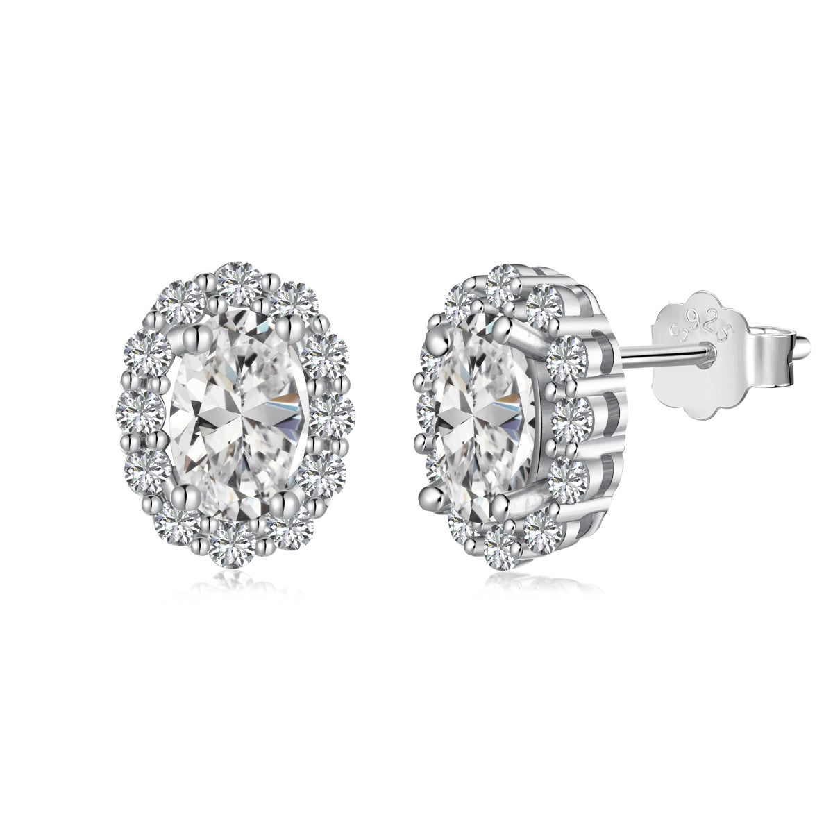 [Solara Jewelry ]繊細でユニークなオーバルカットのデイリーピアス