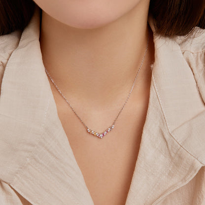 [Solara Jewelry ]煌めくレインボーネックレス