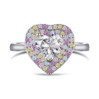 [Solara Jewelry ]Delicate Ebullient Heart Shape Wedding Ring