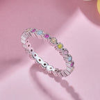 [Solara Jewelry ]Einzigartiger funkelnder Rundschliff-Alltagsring