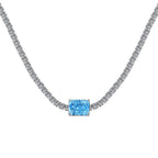 [Solara Jewelry ]2.0 Karat aufwendige Halskette mit Smaragdschliff