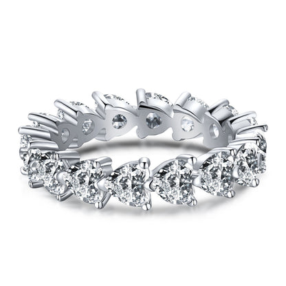 [Solara Jewelry ]0.25カラット ラディアントロマンス ハートカット ラバーリング