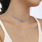 [Solara Jewelry ]2.0 Karat aufwendige Halskette mit Smaragdschliff