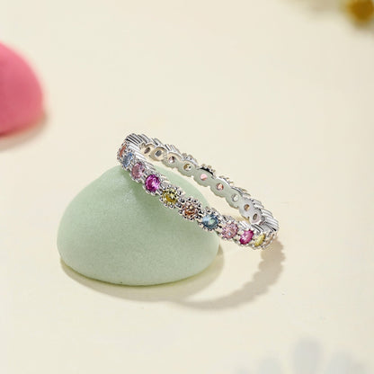 [ソララジュエリー] 絶妙なカラフルラウンドカットパーティーリング