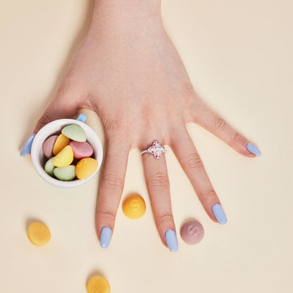 [Solara Jewelry ]豪華でカラフルな花モチーフのバンケットリング