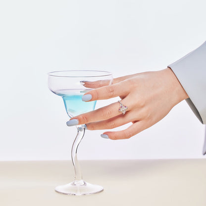 [Solara Jewelry ]豪華でカラフルな花モチーフのバンケットリング
