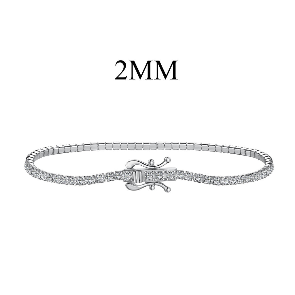 [Solara Schmuck ]Strahlendes Buntes Armband mit Rundschliff für Partys