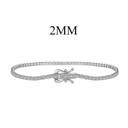 [Solara Schmuck ]Strahlendes Buntes Armband mit Rundschliff für Partys