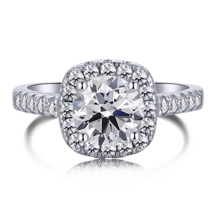 [Solara Jewelry] 輝く高貴なラウンドカット ウェディングリング