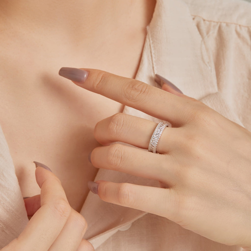 [Solara Jewelry ]Delicate Colorful Round Cut Daily Ring