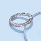 [Solara Schmuck ]Funkelnder, strahlender Partyring mit Rundschliff