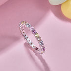 [Solara Schmuck ]Funkelnder, strahlender Partyring mit Rundschliff
