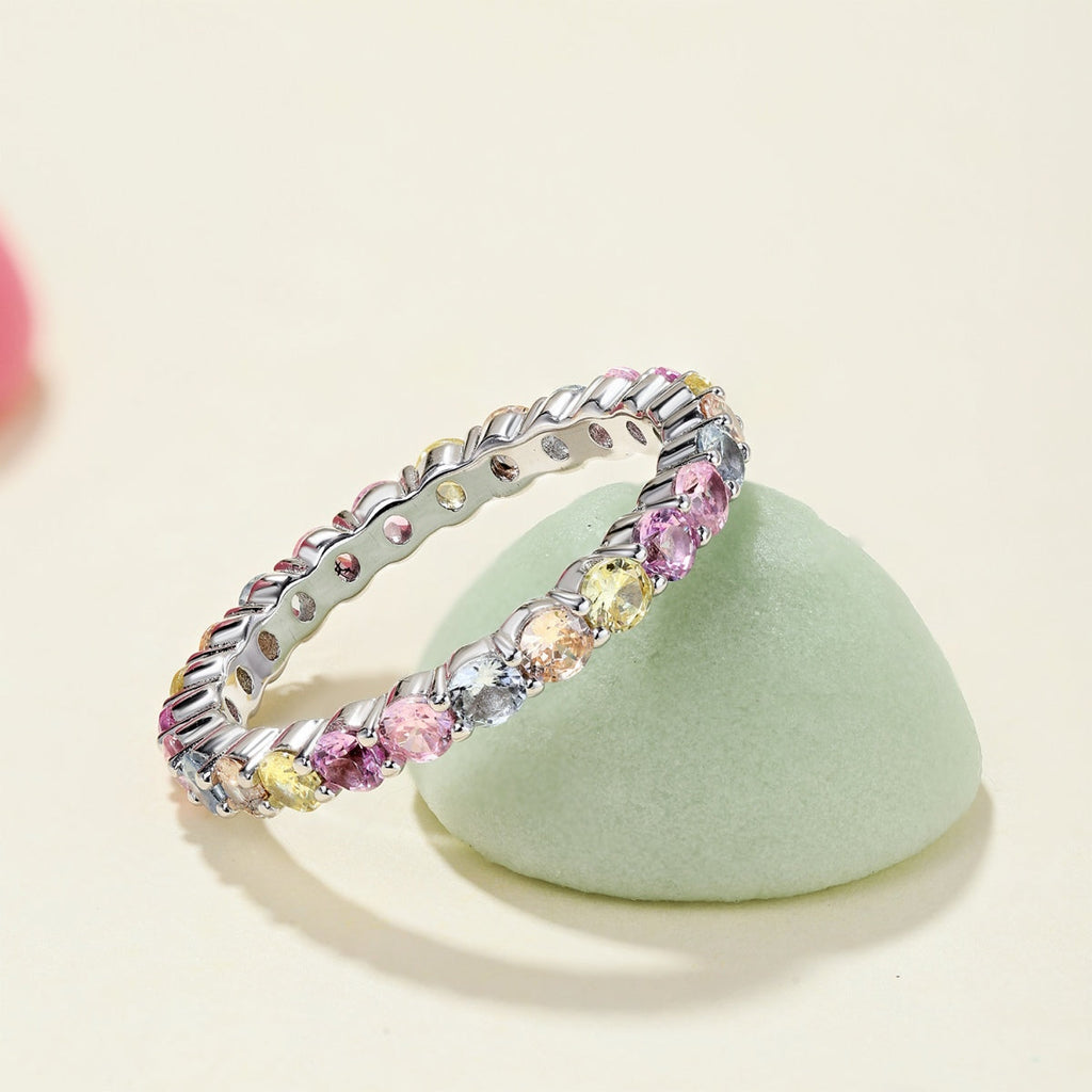 [Solara Schmuck ]Funkelnder, strahlender Partyring mit Rundschliff