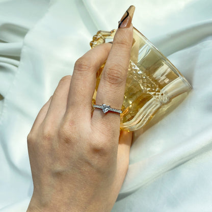 [Solara Jewelry ]0.5カラット エタニティ チャーミングハート型ラバーリング