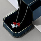 [Solara Jewelry ]Zierliche rote Herz Halskette