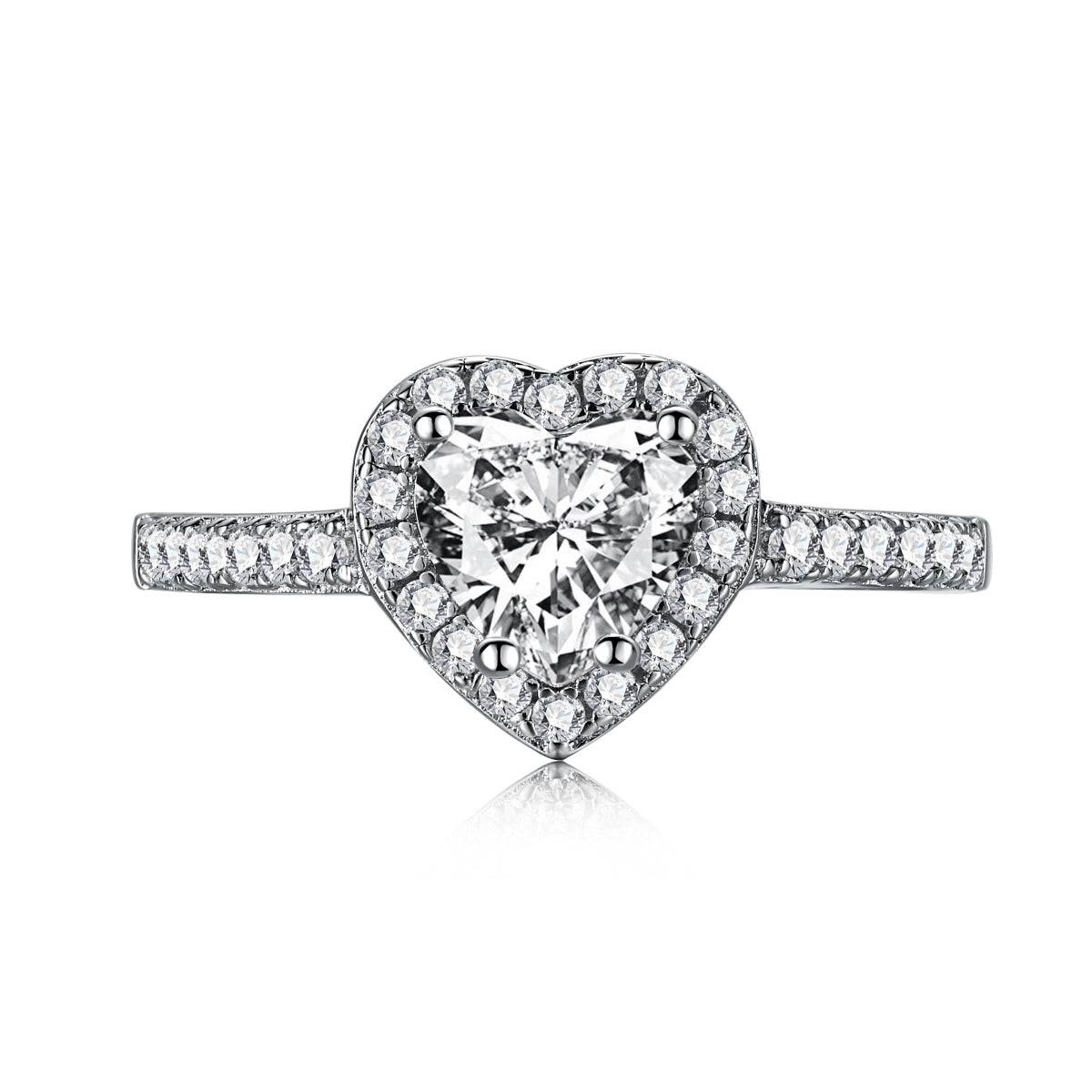 [Solara Jewelry ]エタニティ スプラッシュ ロマンティック ハートシェイプ ラバーリング
