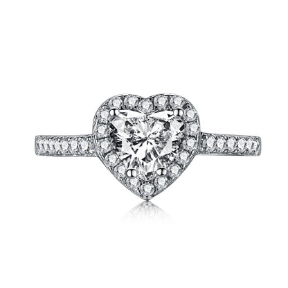 [Solara Jewelry ]エタニティ スプラッシュ ロマンティック ハートシェイプ ラバーリング