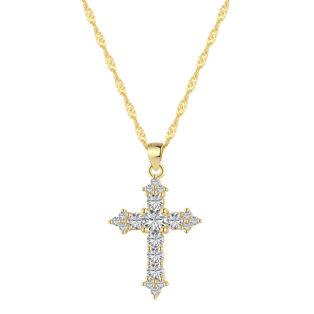 [Solara Jewelry ]繊細なクロスネックレス
