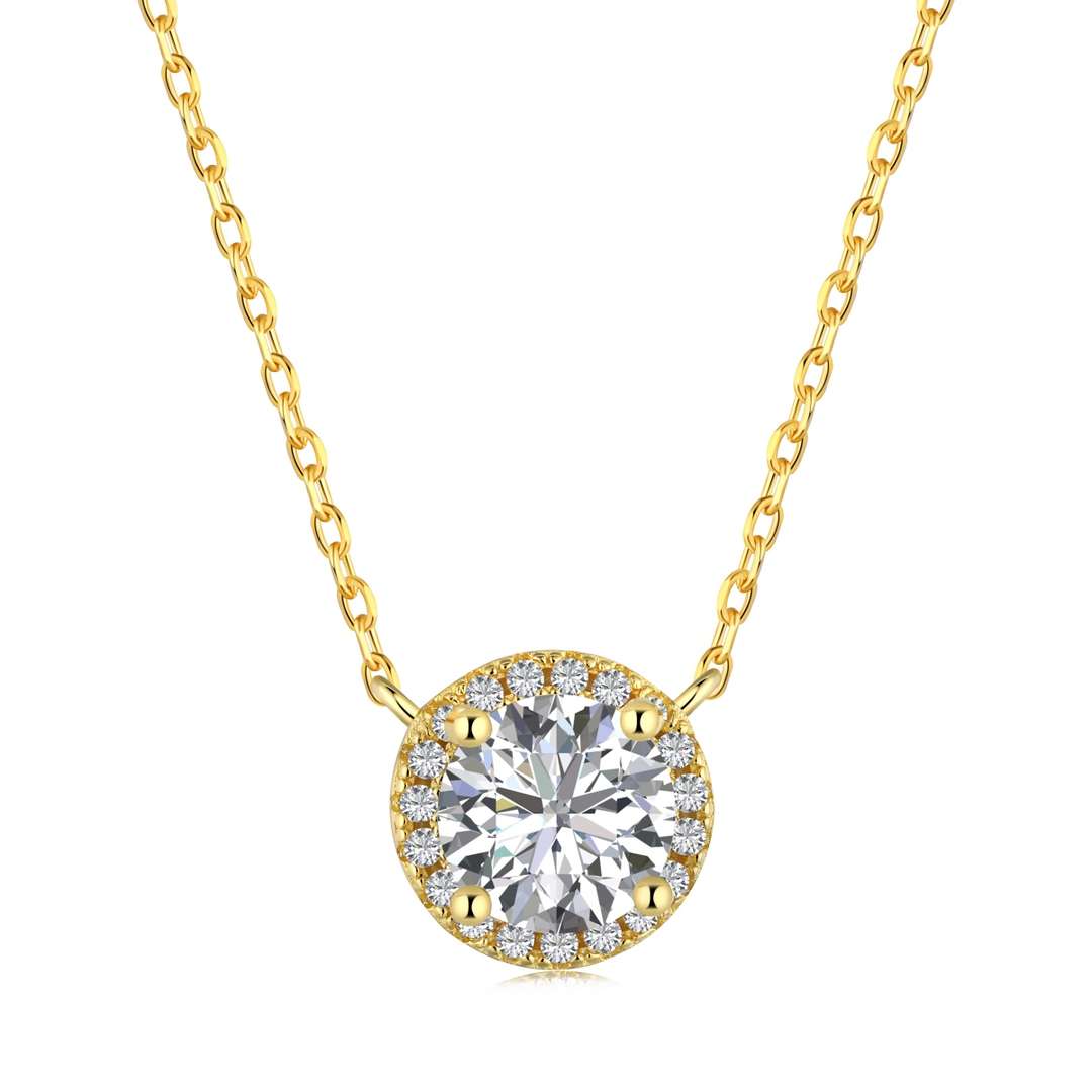 [Solara Jewelry ]豪華なラウンドカットネックレス