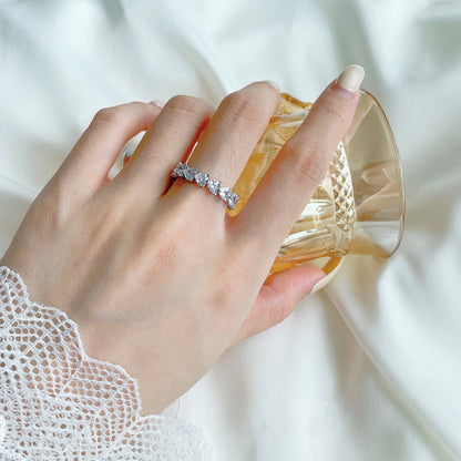 [Solara Jewelry ]0.25カラット ラディアントロマンス ハートカット ラバーリング