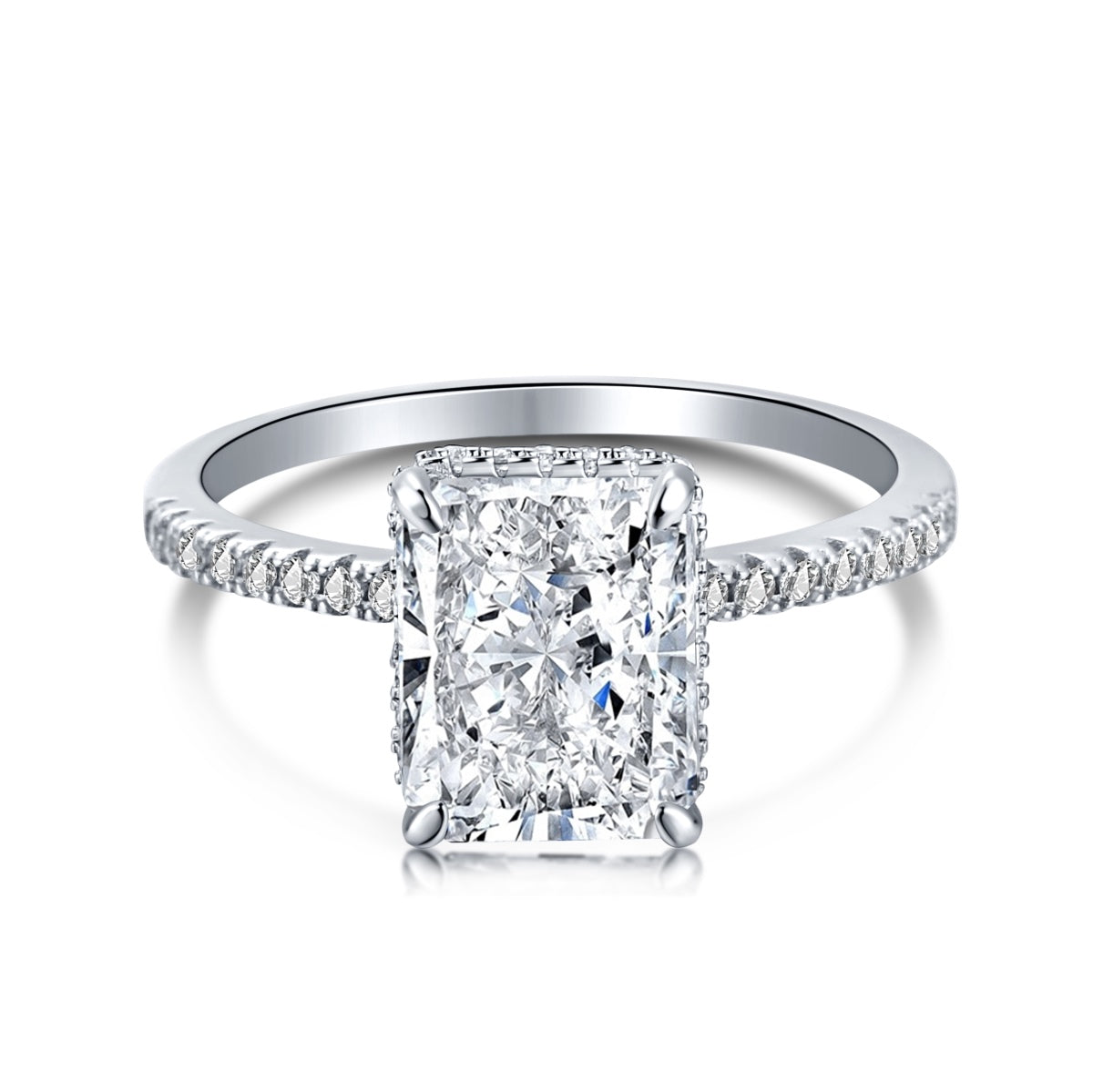 [Solara Schmuck ]4.0 Karat Luxuriöser Verlobungsring