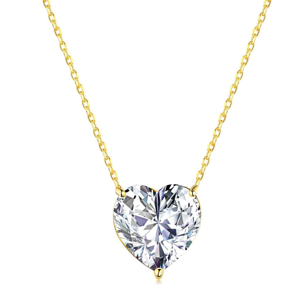 [Solara Jewelry ]6.0 Karat Radiant Herzschliff Halskette
