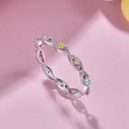 [Solara Jewelry ]Eleganter energetischer Ring mit Rundschliff für jeden Tag