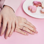 [Solara Jewelry ]Eleganter energetischer Ring mit Rundschliff für jeden Tag