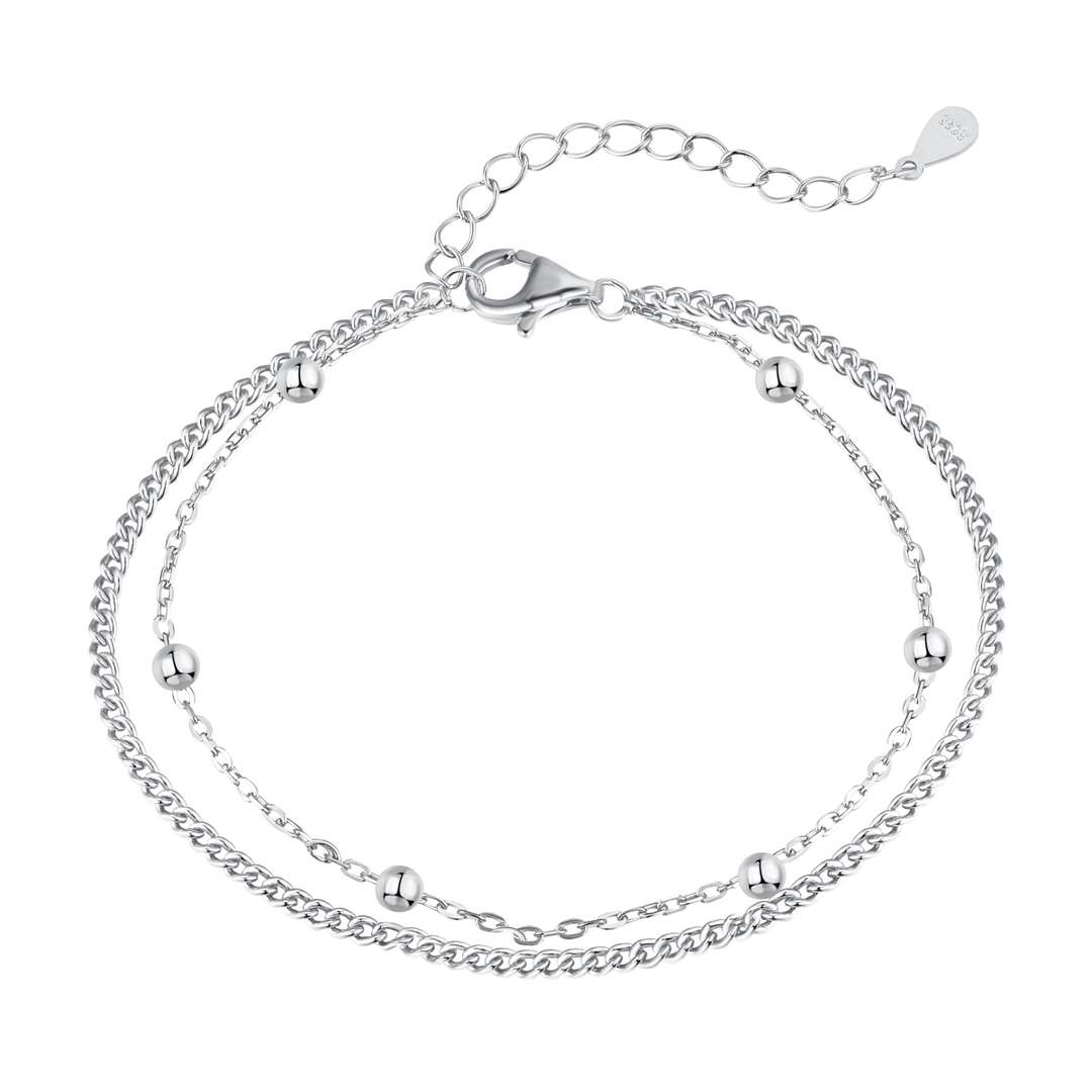 [Solara Jewelry ]繊細なビーズ二連ブレスレット