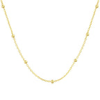 [Solara Jewelry ]小粒ビーズ鎖骨チェーン シンプルネックレス