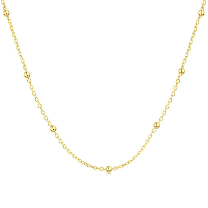 [Solara Jewelry ]小粒ビーズ鎖骨チェーン シンプルネックレス