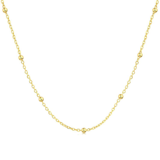 [Solara Jewelry ]Halskette mit kleinen Perlen und Schlüsselbeinkette