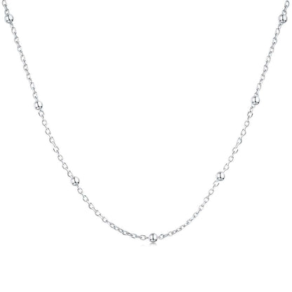 [Solara Jewelry ]小粒ビーズ鎖骨チェーン シンプルネックレス
