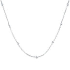 [Solara Jewelry ]小粒ビーズ鎖骨チェーン シンプルネックレス