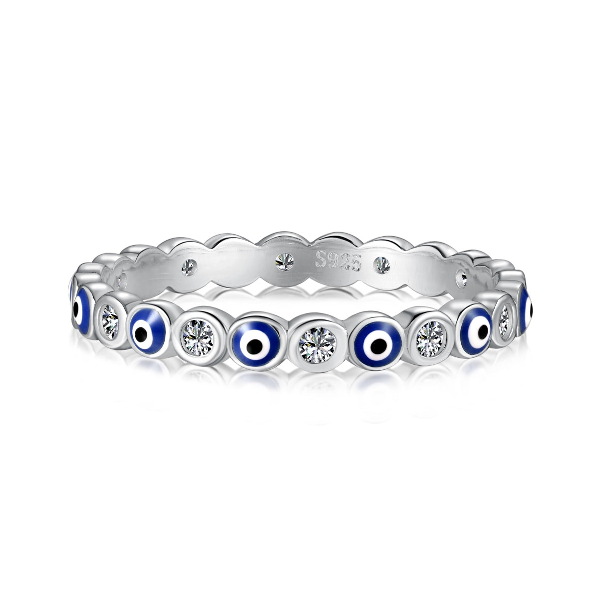 [Solara Schmuck] Funkelnder lebendiger runder Alltagsring