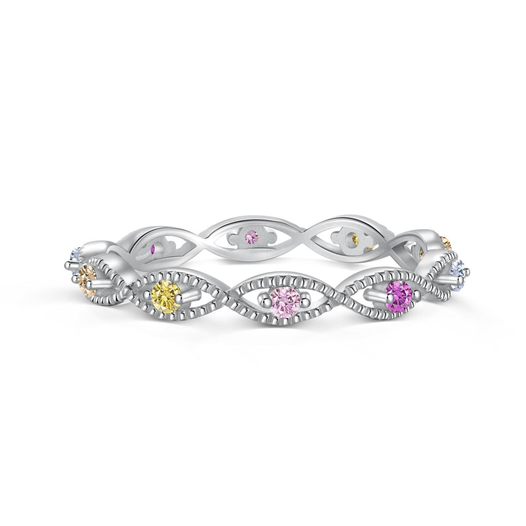 [Solara Jewelry ]Eleganter energetischer Ring mit Rundschliff für jeden Tag