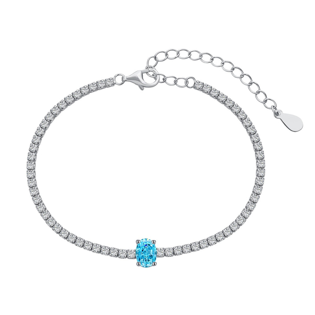 [Solara Schmuck] Exquisites ovales Armband mit 0,75 Karat für jeden Tag