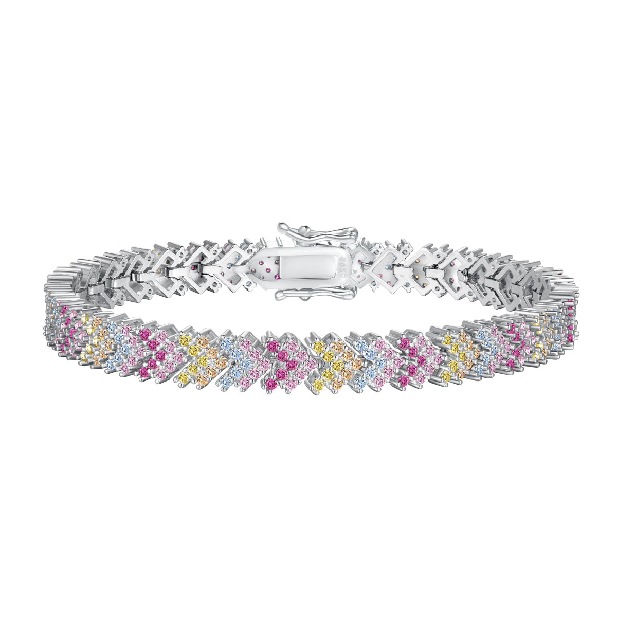 [Solara Jewelry ]飾り気のある輝くラウンドカットパーティーブレスレット