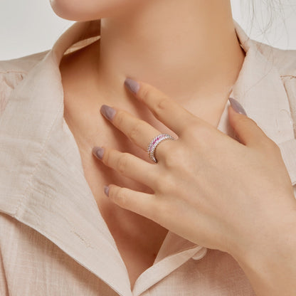 [Solara Jewelry ]Verzierter farbenfroher Radiant-Schliff Alltagsring