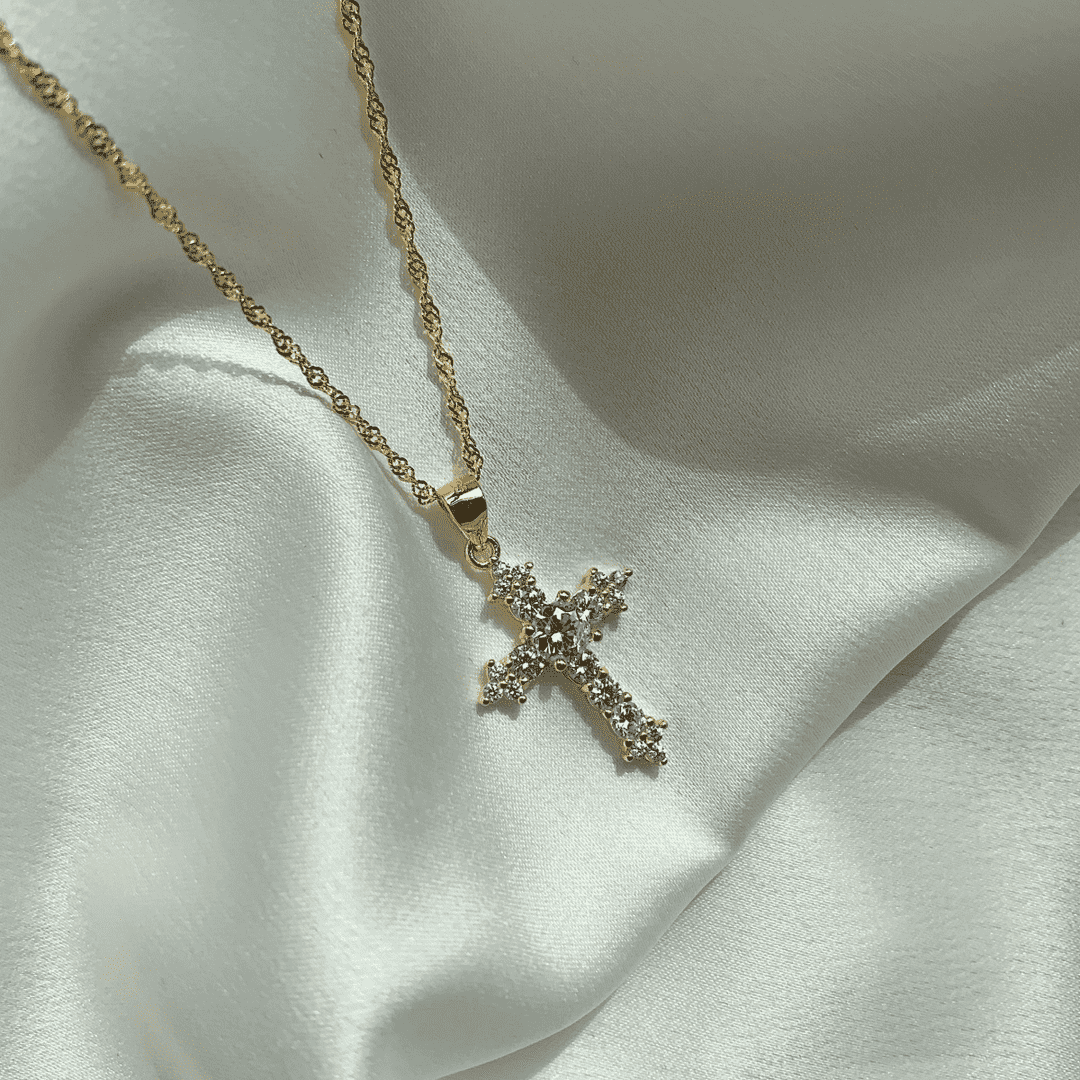 [Solara Jewelry ]繊細なクロスネックレス